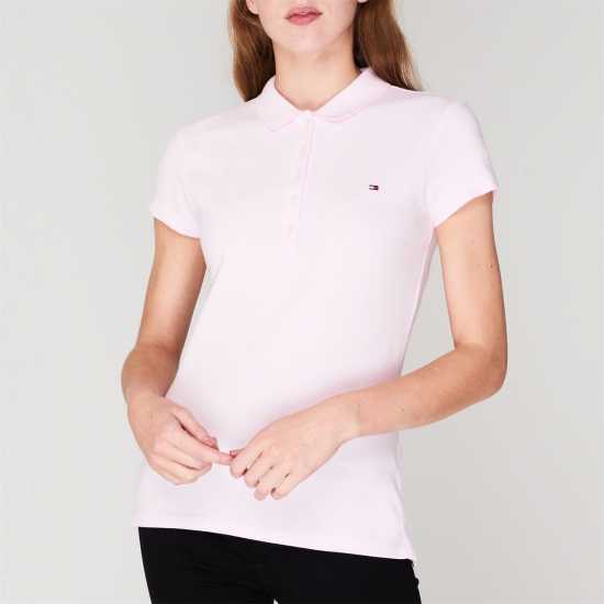 Tommy Hilfiger Дамска Блуза С Яка Heritage Short Sleeve Slim Fit Polo Shirt Ladies  Holiday Essentials