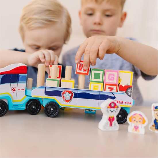 Paw Patrol Toy Truck With Alphabet & Number Wooden Blocks Paw Patrol Toy Truck With Alphabet & Number Wooden Blocks