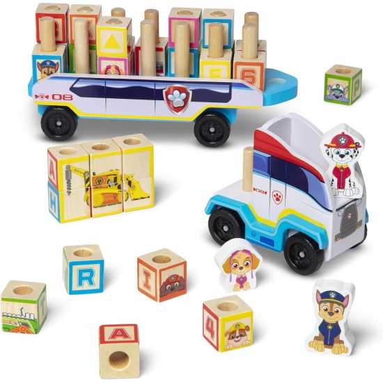 Paw Patrol Toy Truck With Alphabet & Number Wooden Blocks Paw Patrol Toy Truck With Alphabet & Number Wooden Blocks