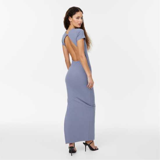 Jack Wills Open Back Maxi Dress Съмръчно синьо Дамски поли и рокли