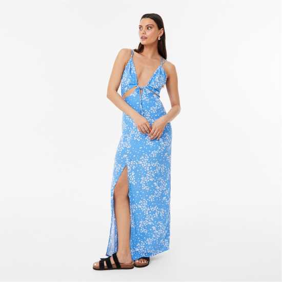 Дамски поли и рокли Jack Wills Gathered Bust Maxi Dress Син принт Jack Wills Gathered Bust Maxi Dress Син принт Дамски поли и рокли