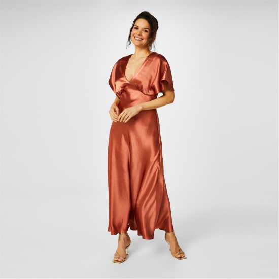 Дамски поли и рокли Biba Bridesmaid Satin Maxi Dress Ръст Biba Bridesmaid Satin Maxi Dress Ръст Дамски поли и рокли
