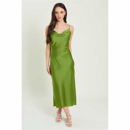 Be You Women's Satin Maxi Dress Chartreuse Be You Women's Satin Maxi Dress Chartreuse