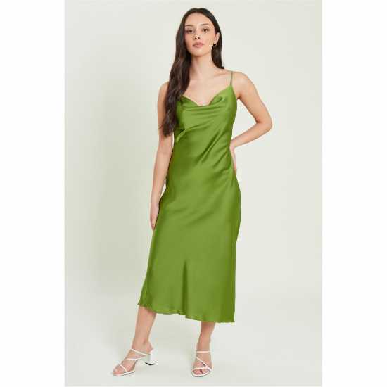 Be You Women's Satin Maxi Dress Chartreuse Be You Women's Satin Maxi Dress Chartreuse