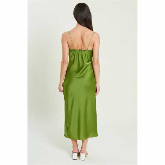 Be You Women's Satin Maxi Dress Chartreuse Be You Women's Satin Maxi Dress Chartreuse