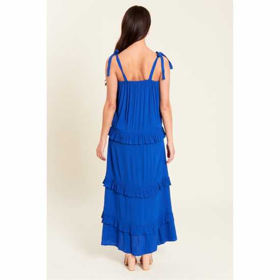 Be You Strappy Tiered Crinkle Maxi Dress  