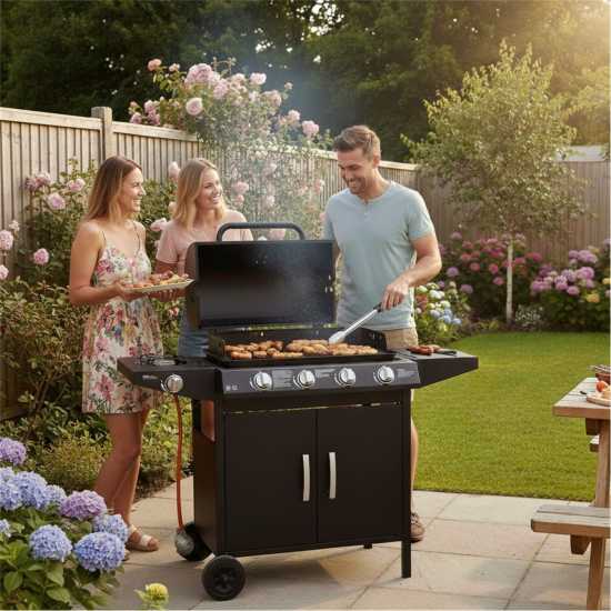 George Foreman George Foreman 4 Burner Bbq With Sideplate  