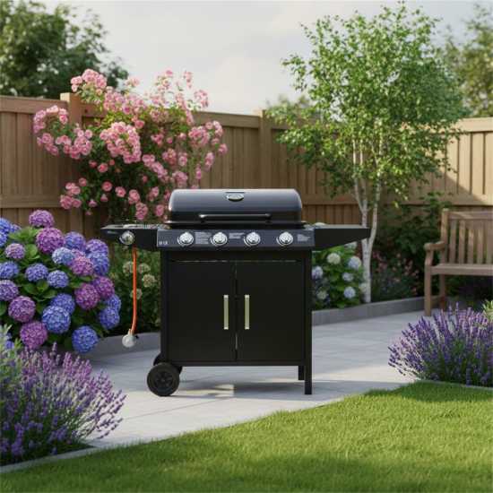 George Foreman George Foreman 4 Burner Bbq With Sideplate  