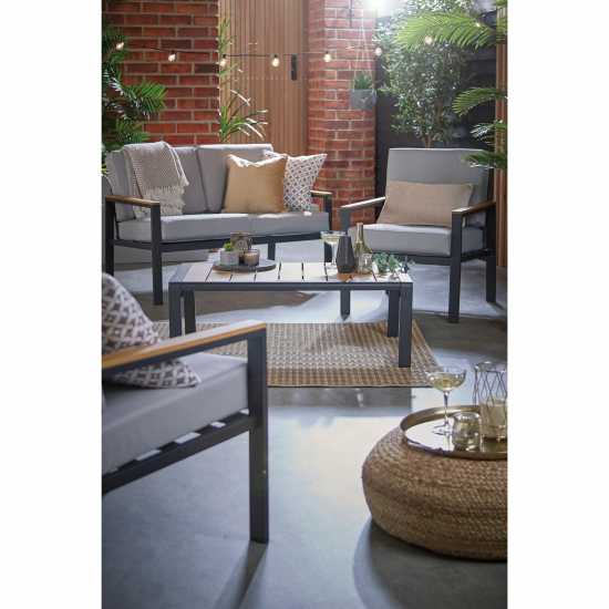 4 Piece Aluminium Outdoor Sofa Set  Лагерни маси и столове