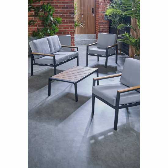 4 Piece Aluminium Outdoor Sofa Set  Лагерни маси и столове