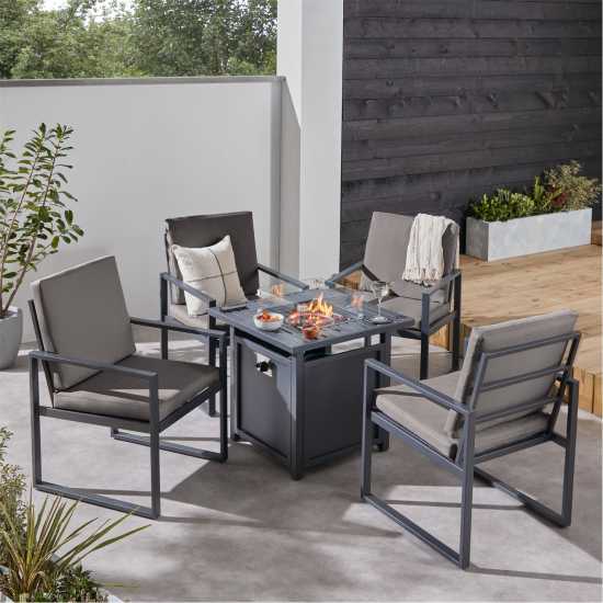 Лагерни маси и столове Linea Stockholm Firepit Table Conversation Set Linea Stockholm Firepit Table Conversation Set Лагерни маси и столове