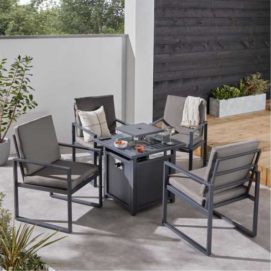 Лагерни маси и столове Linea Stockholm Firepit Table Conversation Set Linea Stockholm Firepit Table Conversation Set Лагерни маси и столове