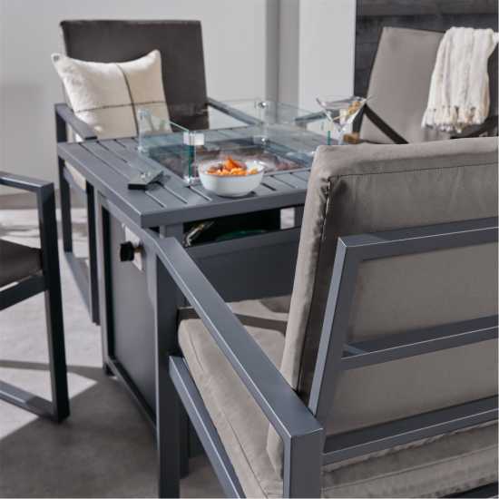 Лагерни маси и столове Linea Stockholm Firepit Table Conversation Set Linea Stockholm Firepit Table Conversation Set Лагерни маси и столове