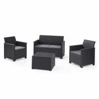 4 Piece Emma Outdoor Lounge Set With Storage Table
