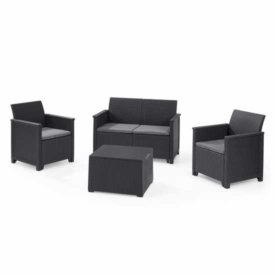 4 Piece Emma Outdoor Lounge Set With Storage Table  Лагерни маси и столове