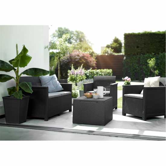 4 Piece Emma Outdoor Lounge Set With Storage Table  Лагерни маси и столове