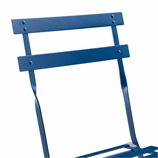 Berlin Folding Patio Bistro Set Blue Лагерни маси и столове