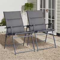 Pair Of Shanghai Foldable Chairs Anthracite Лагерни маси и столове