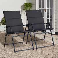 Pair Of Shanghai Foldable Chairs Black Лагерни маси и столове