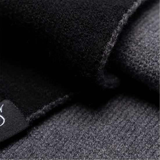 Siksilk Black Knitted Midweight Scarf Siksilk Black Knitted Midweight Scarf