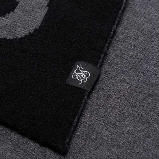 Siksilk Black Knitted Midweight Scarf Siksilk Black Knitted Midweight Scarf