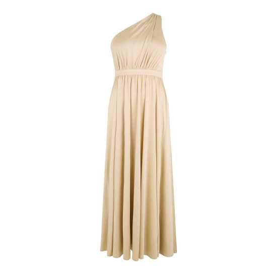 Дамски поли и рокли Biba Bridesmaid One Shoulder Maxi Dress Шампанско Biba Bridesmaid One Shoulder Maxi Dress Шампанско Дамски поли и рокли