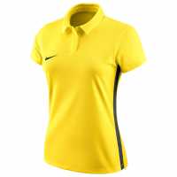 Nike Дамска Блуза С Яка Academy Polo Shirt Ladies Yellow Дамски тениски с яка
