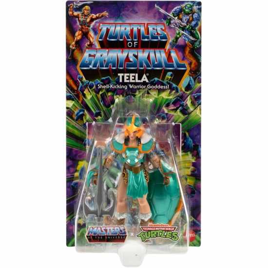 Master Of The Universe Of The Universe Origins Turtles Of Grayskull Teela Action Figure Toy In Turtle Inspired Armo  Подаръци и играчки