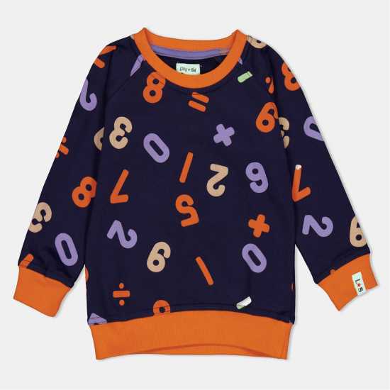 Lilly And Sid Numbers Crew Sweatshirt  