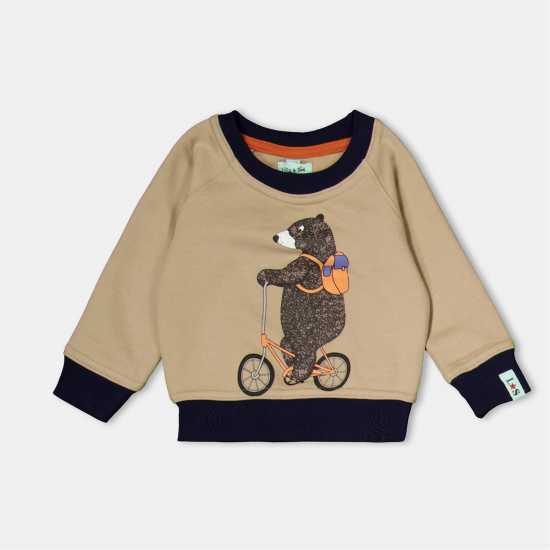 Lilly And Sid Bear Bike Crew Sweatshirt Lilly And Sid Bear Bike Crew Sweatshirt