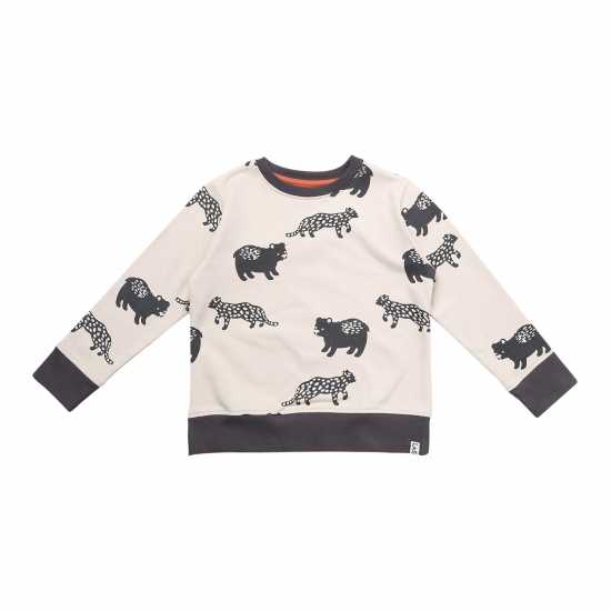 Lilly And Sid Leopard Crew Sweatshirt  