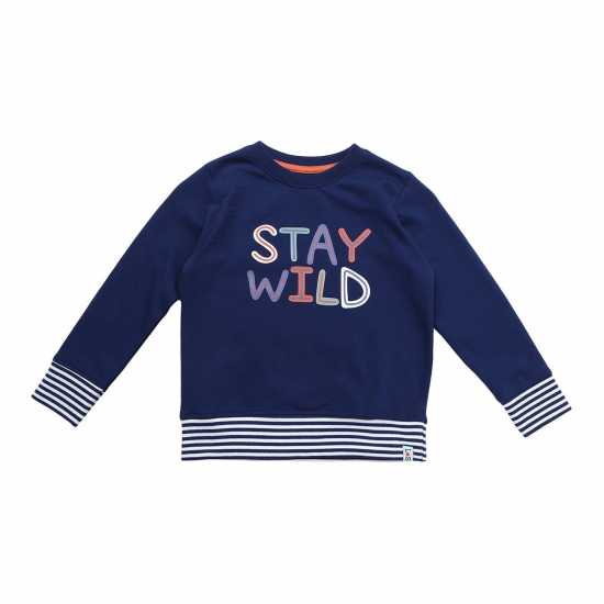 Lilly And Sid Kids' Stay Wild Crew Sweatshirt Lilly And Sid Kids' Stay Wild Crew Sweatshirt
