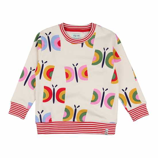 Lilly And Sid Butterfly Crew Sweatshirt  
