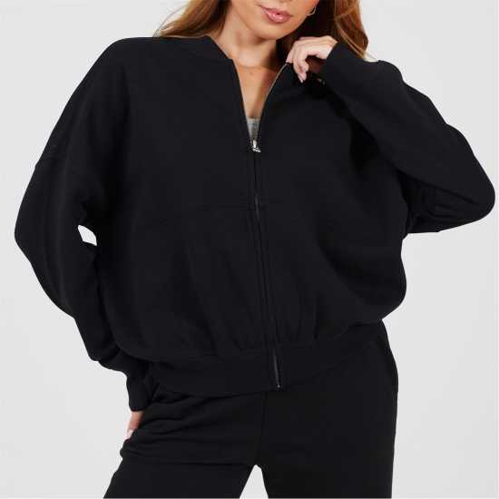 Brave Soul Bs Womens Zip Through Sweatshirt With Panel Detail Brave Soul Bs Womens Zip Through Sweatshirt With Panel Detail