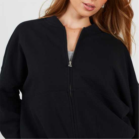 Brave Soul Bs Womens Zip Through Sweatshirt With Panel Detail Brave Soul Bs Womens Zip Through Sweatshirt With Panel Detail