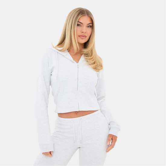 I Saw It First Zip Up Hoody Grey 