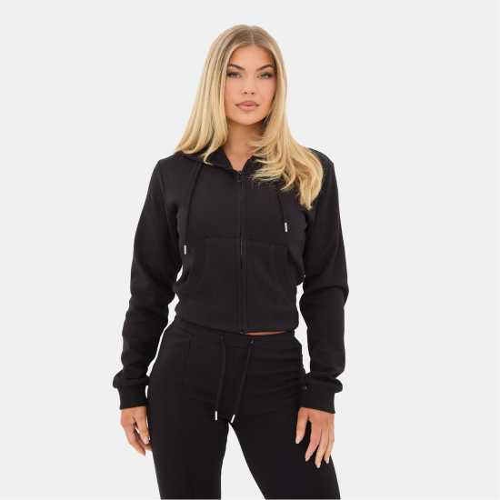 I Saw It First Zip Up Hoody Black 