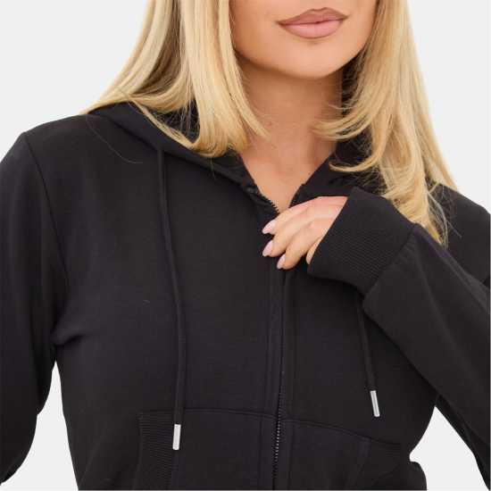 I Saw It First Zip Up Hoody Black 