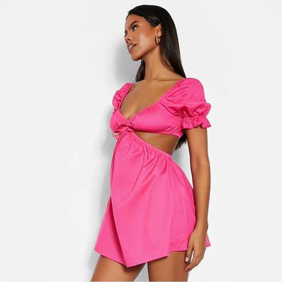 Дамска Рокля I Saw It First Isawitfirst Cotton Poplin Off Shoulder Cut Out Skater Dress Дамска Рокля I Saw It First Isawitfirst Cotton Poplin Off Shoulder Cut Out Skater Dress