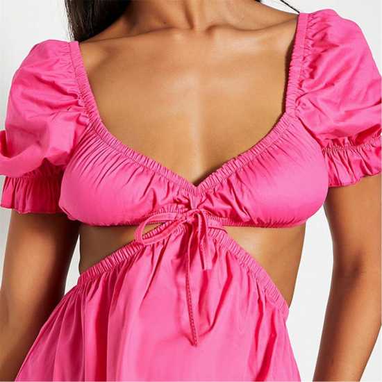 Дамска Рокля I Saw It First Isawitfirst Cotton Poplin Off Shoulder Cut Out Skater Dress Дамска Рокля I Saw It First Isawitfirst Cotton Poplin Off Shoulder Cut Out Skater Dress